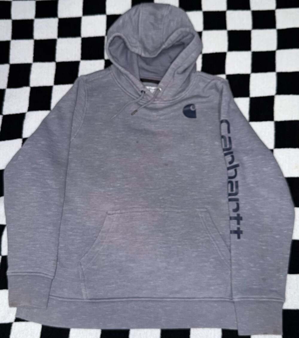 Carhartt Relaxed Fit Hoodie Gray Size XL